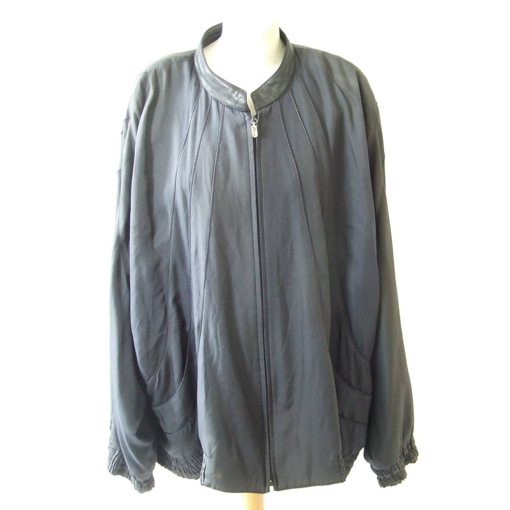 Mens Brioni Navy Blue Bottle Green Silk Er Jacket Designer Leather Collar Smart Loose 80s Vin For In Liverpool London Preloved