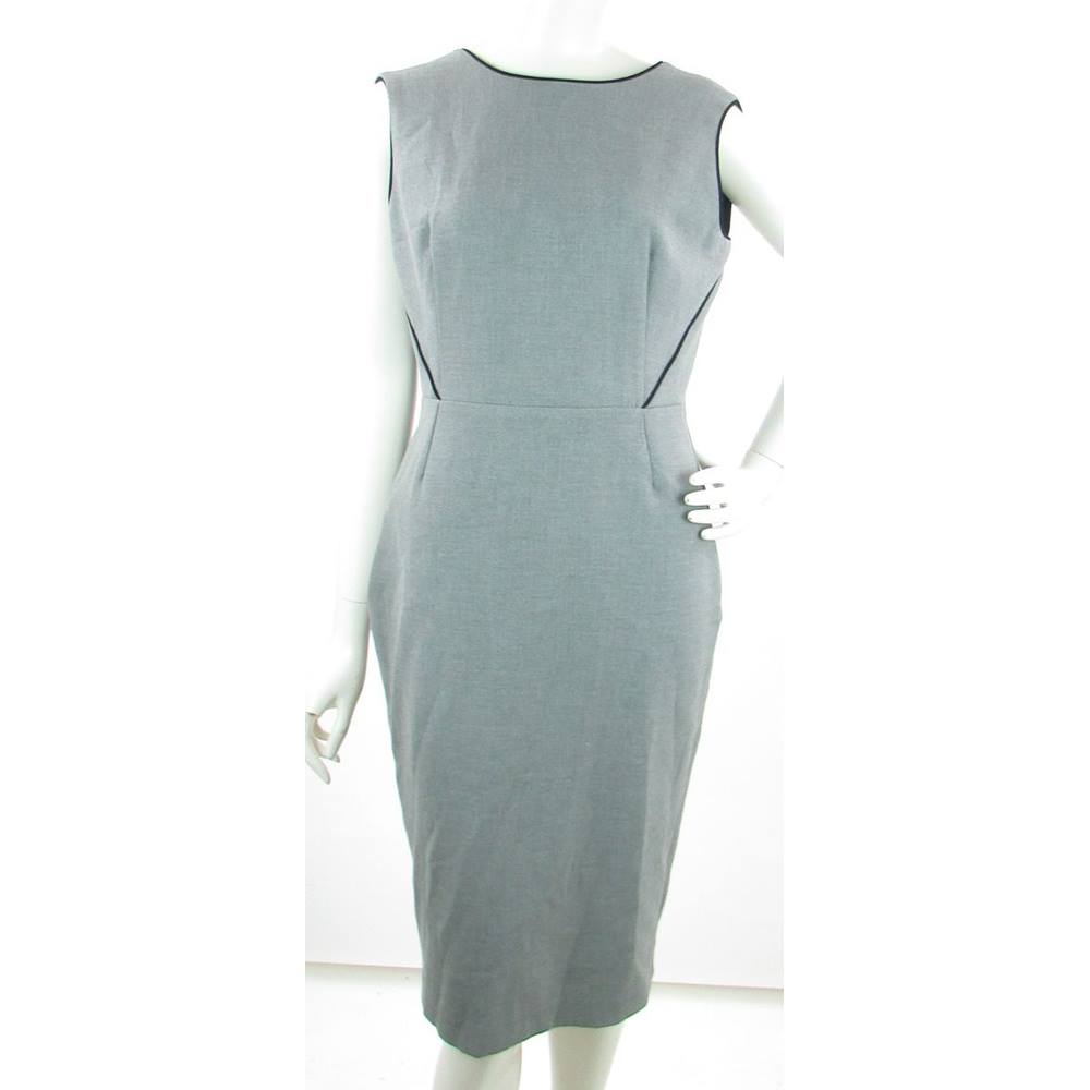 Zara Basic Collection - Size: 14 - Light Grey - Knee Length Sleeveless ...