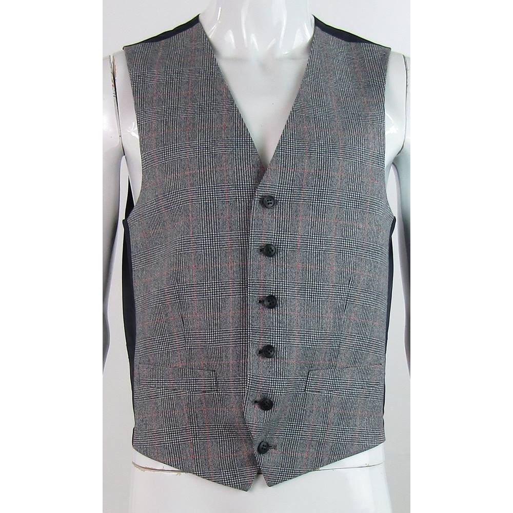 NWOT - M&S Savile Row Inspired - Size: S - Worsted - Grey - Waistcoat ...
