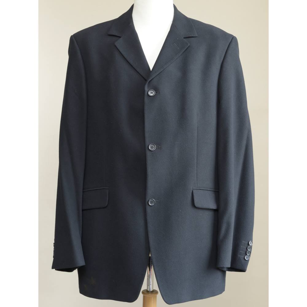 Men's black 'wool' jacket by Ciro Citterio Ciro Citterio - Size: L ...