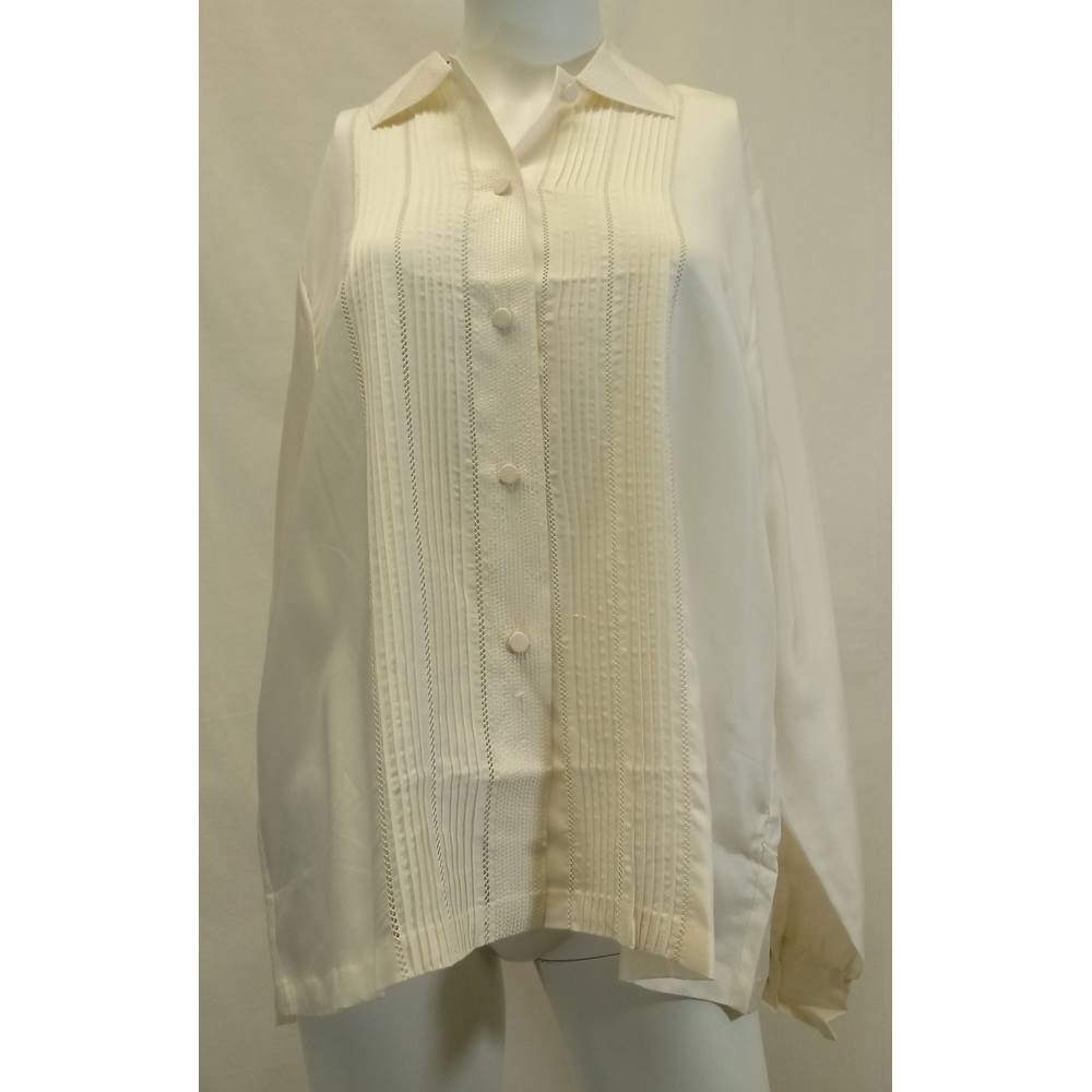 Patra -Silk- Size: 42 - Cream / ivory - Long sleeved shirt | Oxfam GB ...
