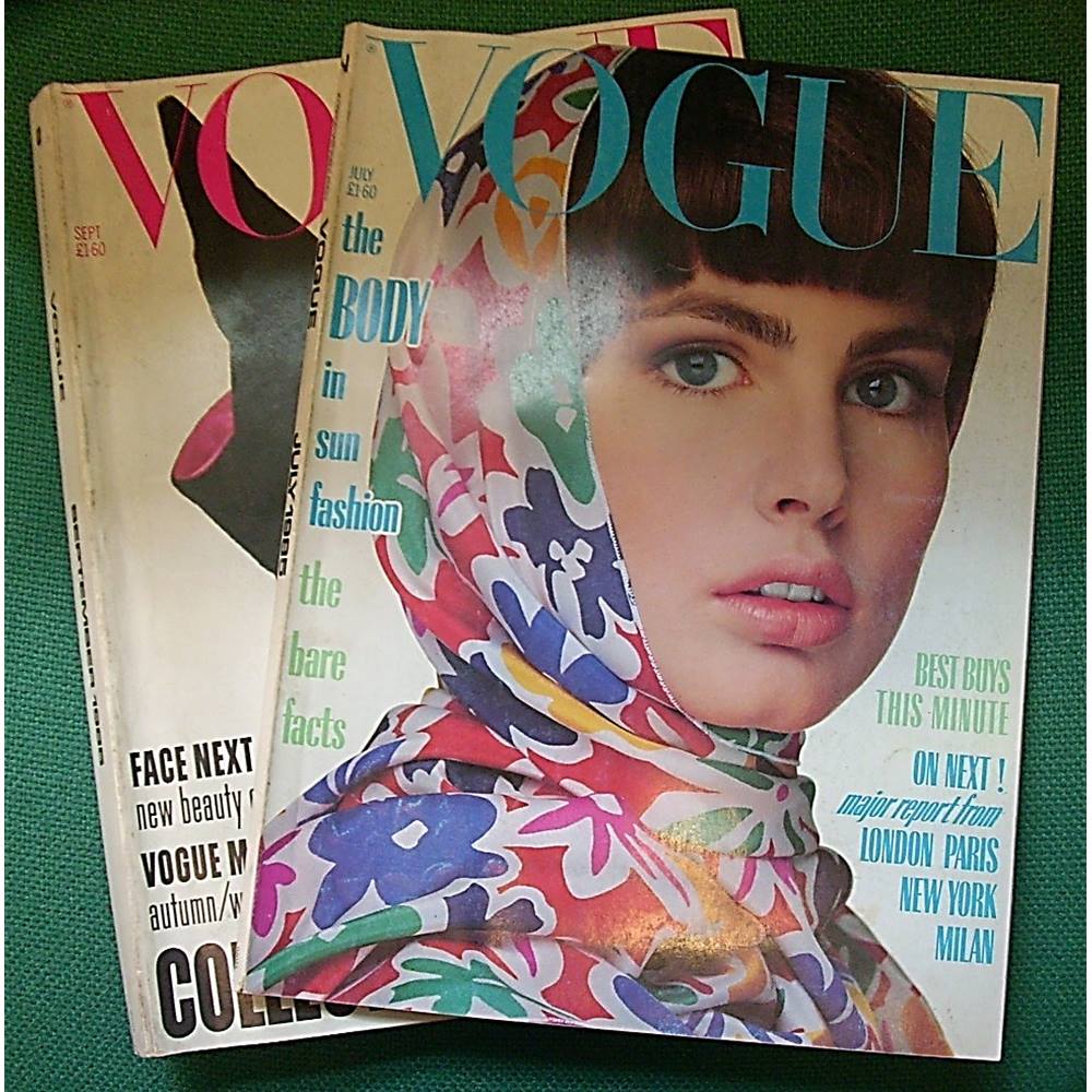 Pair of Vogue magazines: July and September 1985 For Sale in Derby ...