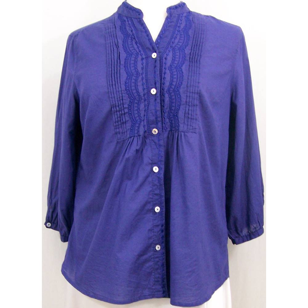 M&S Marks & Spencer - Size: 16 - Purple - Fine cotton Blouse | Oxfam GB ...