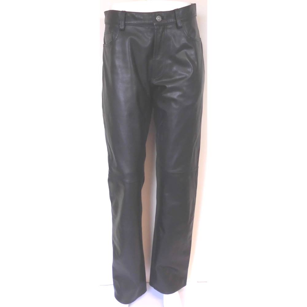 Gap Size W32 / L34 Black Leather Jeans | Oxfam GB | Oxfam’s Online Shop