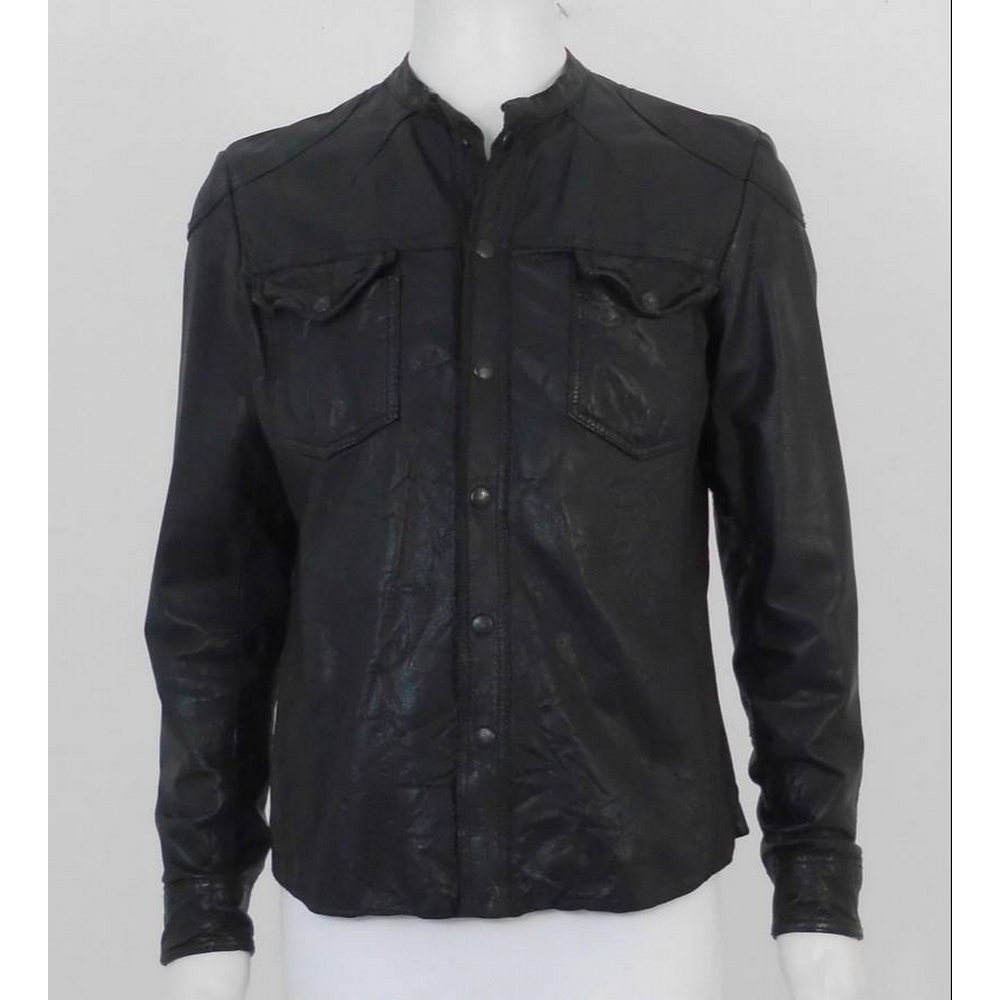 All Saints Leather Jacket Black Size: L | Oxfam GB | Oxfam’s Online Shop