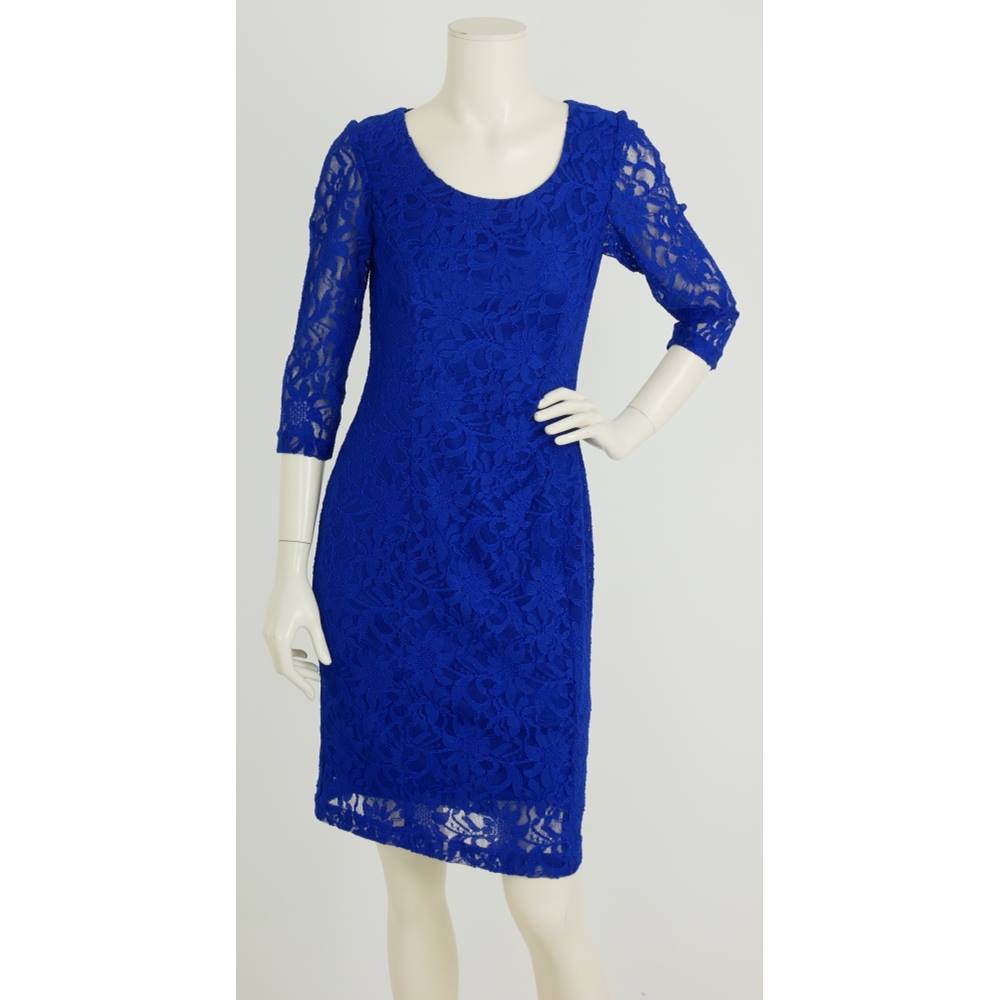 Precis Petite Size 10 Blue Knee Length Dress | Oxfam GB | Oxfam’s ...