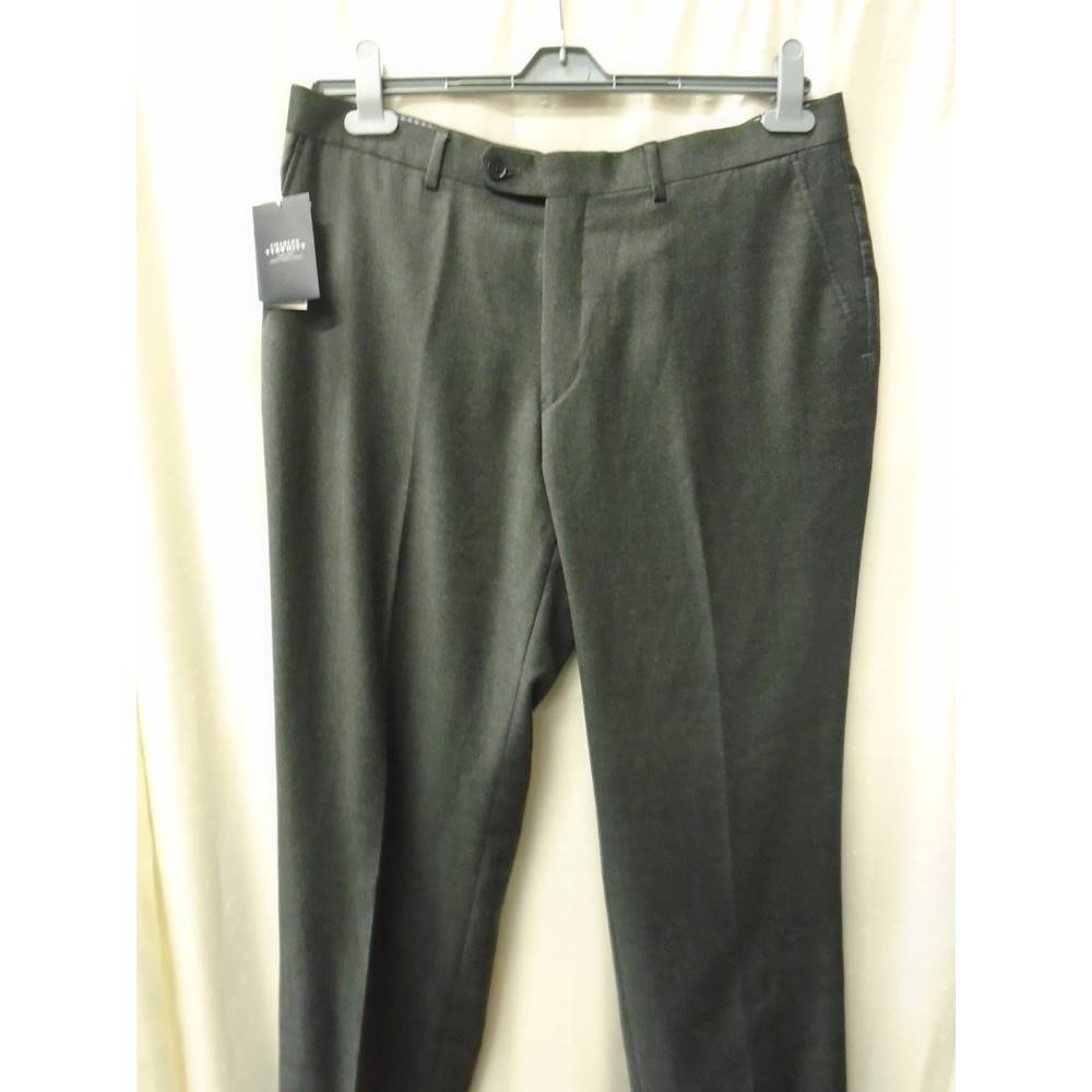 Charles Tyrwhitt Grey Flannel Trousers Size 36