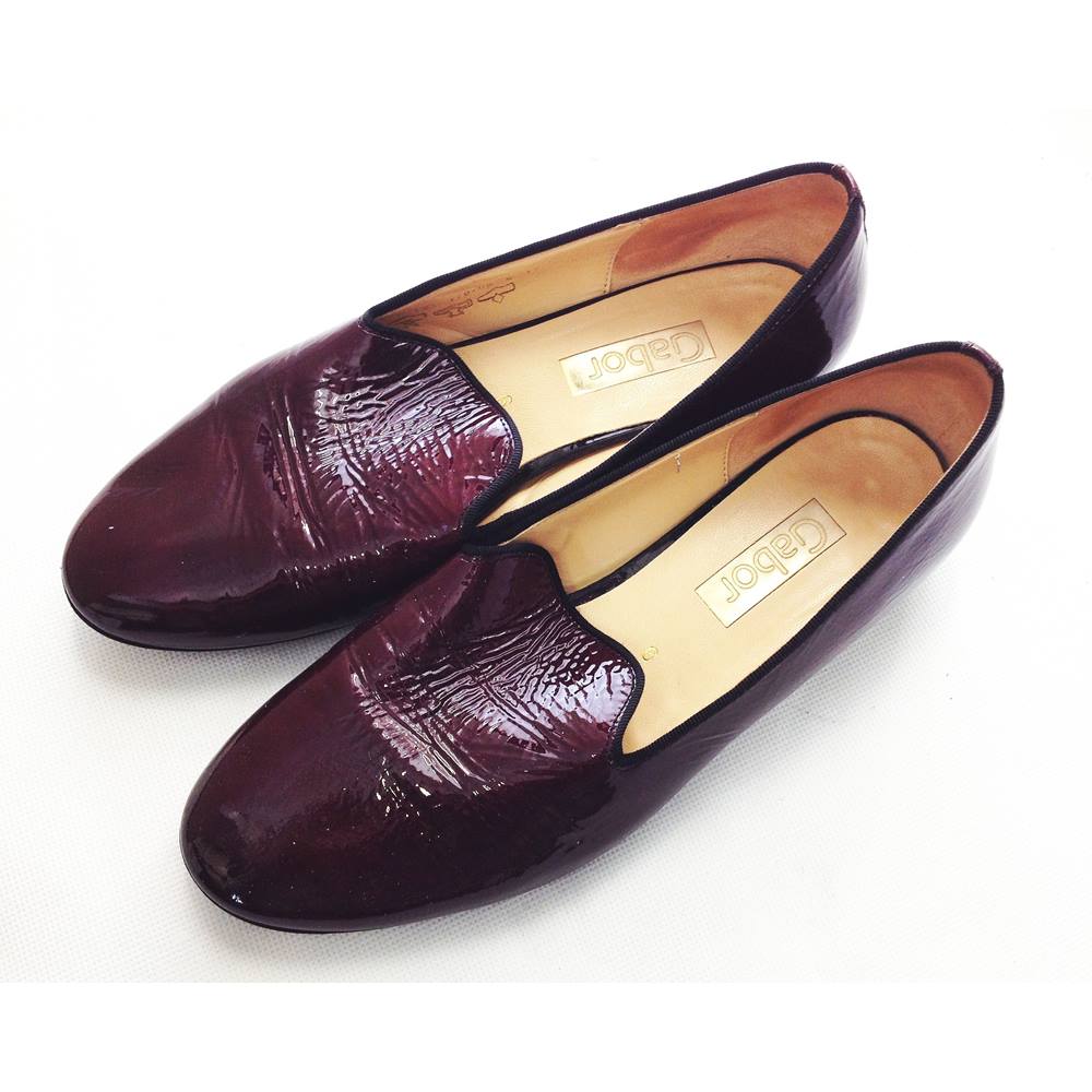 Gabor, size 6 burgundy slip on shoes | Oxfam GB | Oxfam’s Online Shop