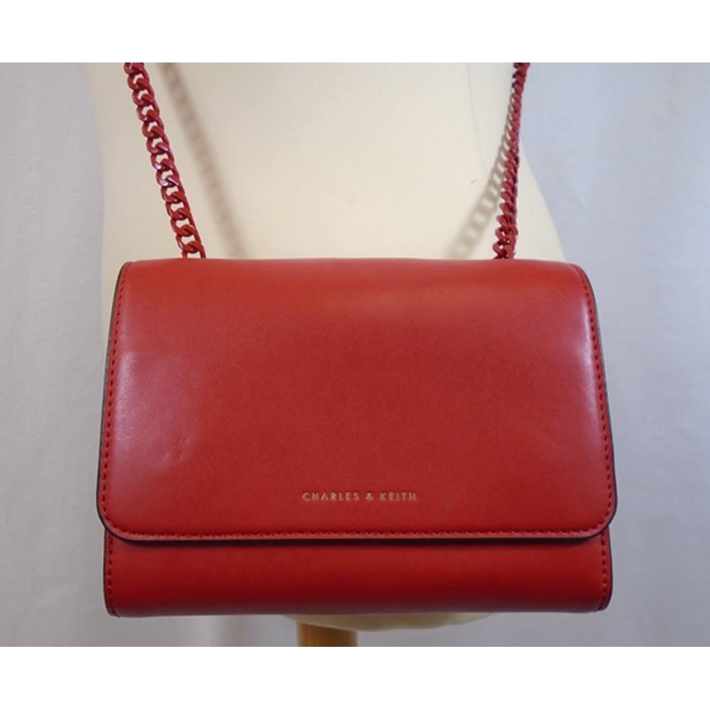  Charles  Keith  Faux leather Size S Red  Cross 