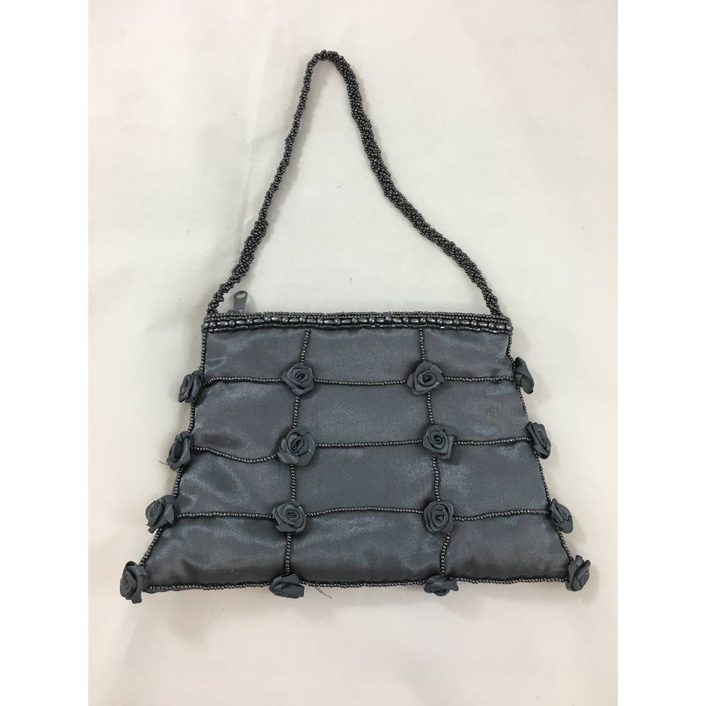 Beaded Evening Bag in Pewter Grey by Dolcis | Oxfam GB | Oxfamâs Online Shop