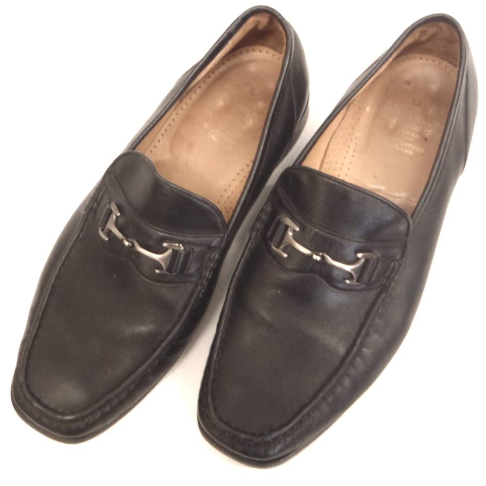 Barker leather black slip on loafers, size 9 Barker - Size: 9 - Black ...