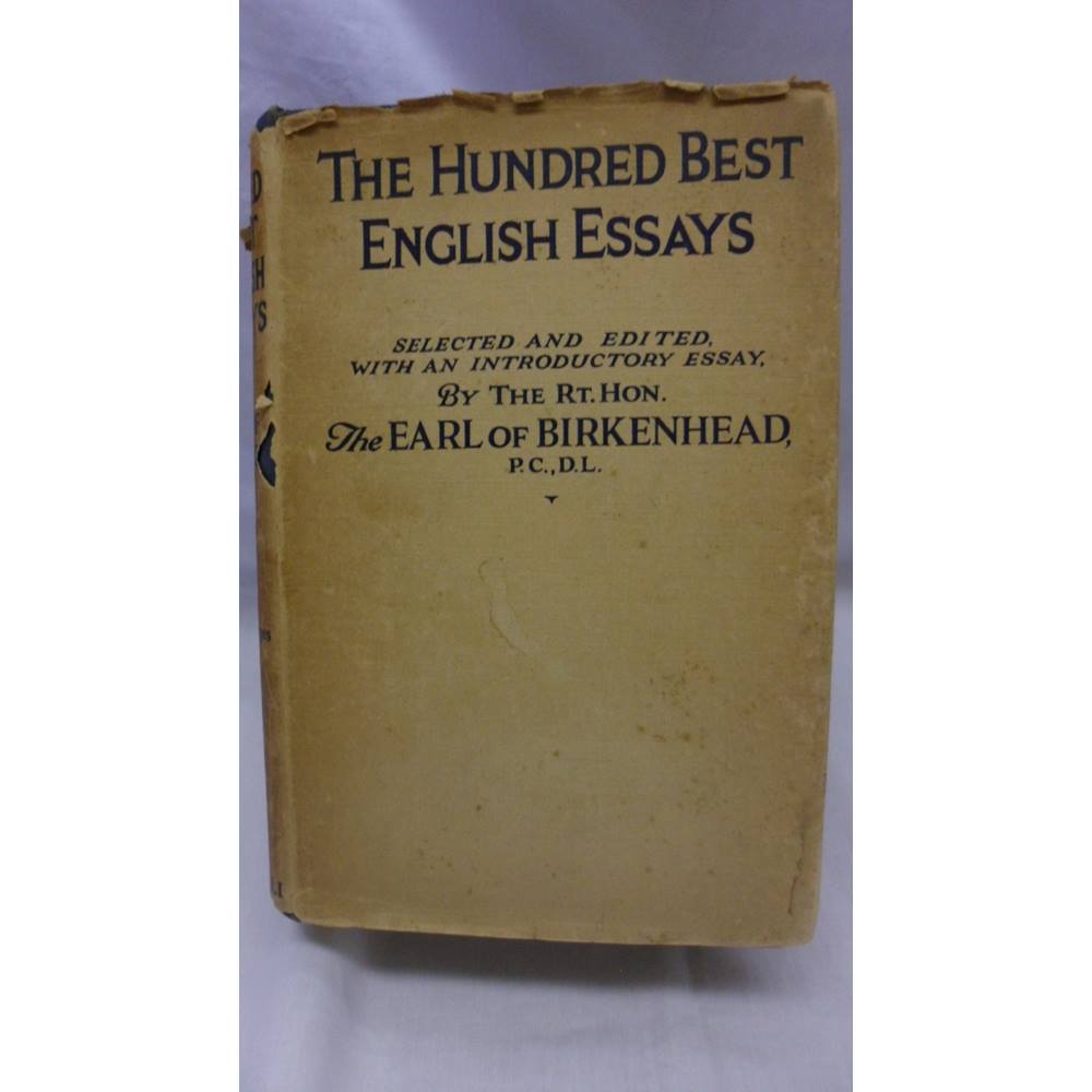 the hundred best english essays birkenhead
