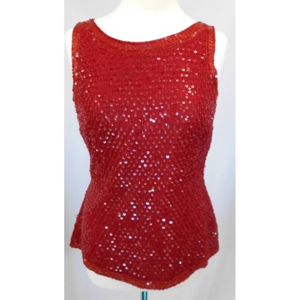 Frank usher - Size: S - Red - Sequin - Vest Top | Oxfam GB | Oxfam’s ...