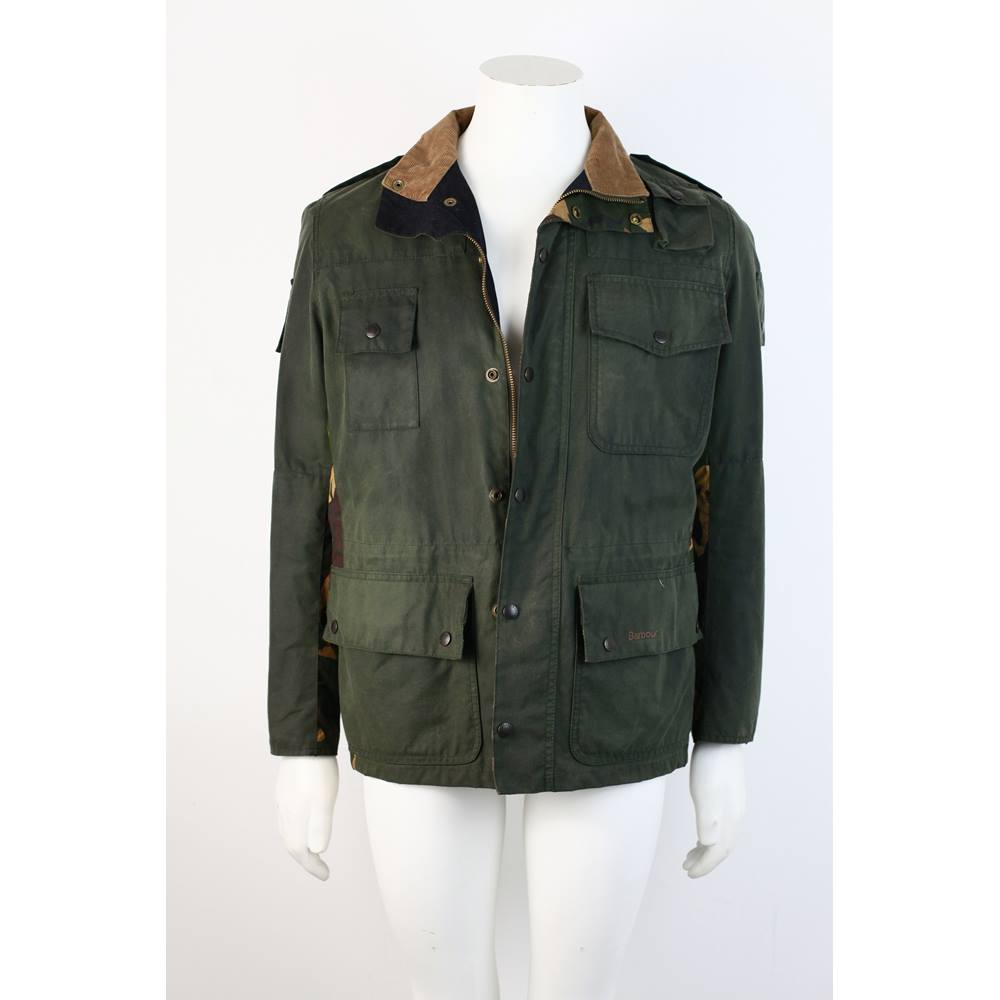 Barbour Cowen Commando M Green Wax Jacket | Oxfam GB | Oxfam’s Online Shop