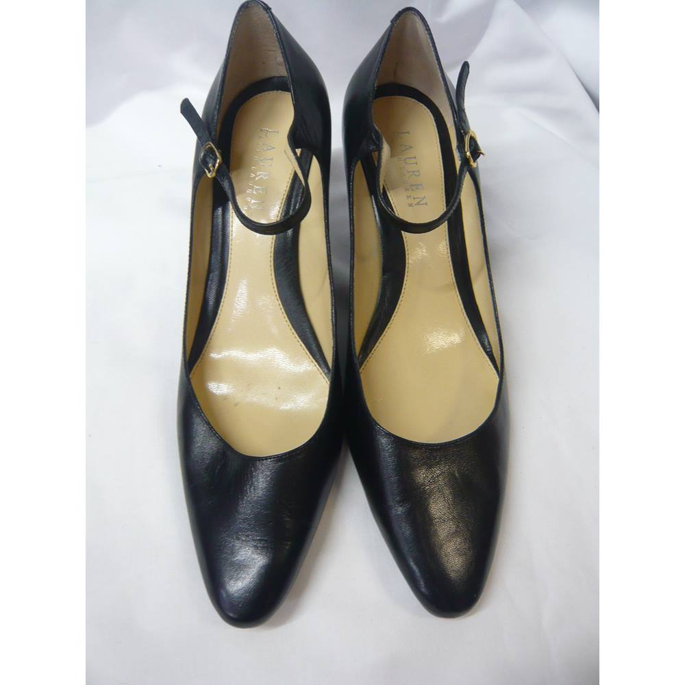Ralph Lauren Kitten Heel Court Shoes Ralph Lauren - Size: 8.5 - Black ...