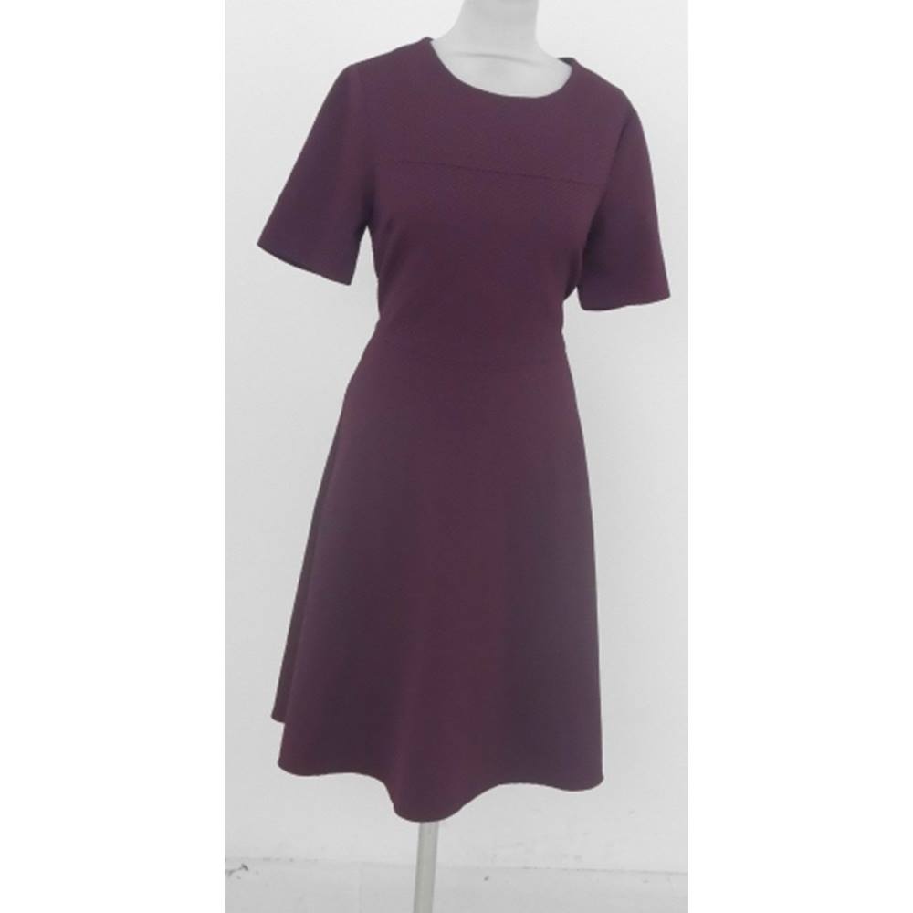 Debenhams Size: 12 Wine coloured fit-and-flare dress | Oxfam GB | Oxfam ...