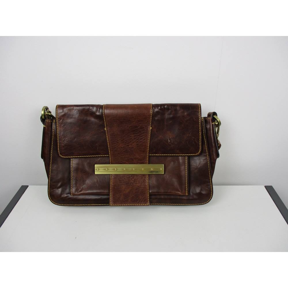 Anne Klein Brown Vintage Leather Handbag | Oxfam GB | Oxfam’s Online Shop