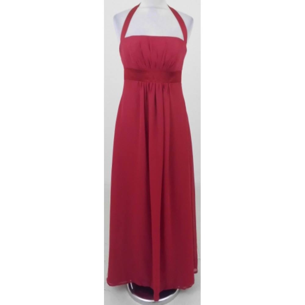 Alfred Angelo Size:10 red halter-neck evening dress | Oxfam GB | Oxfam ...