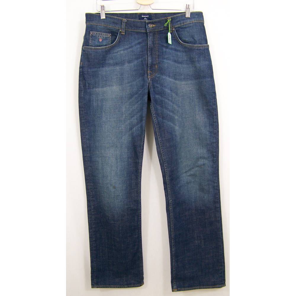 Gant - Size: 34W 32L - Blue Denim jeans | Oxfam GB | Oxfam’s Online Shop