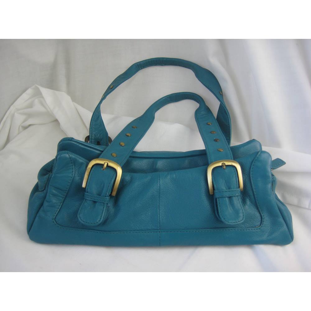 Dune Petrol Blue Leather Handbag | Oxfam GB | Oxfam’s Online Shop