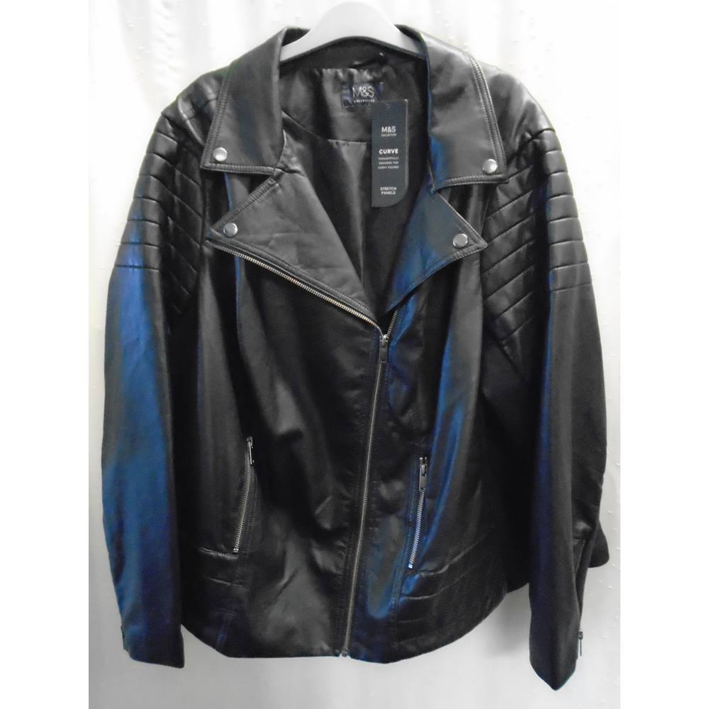 M&S Collection Faux Leather Jacket with 