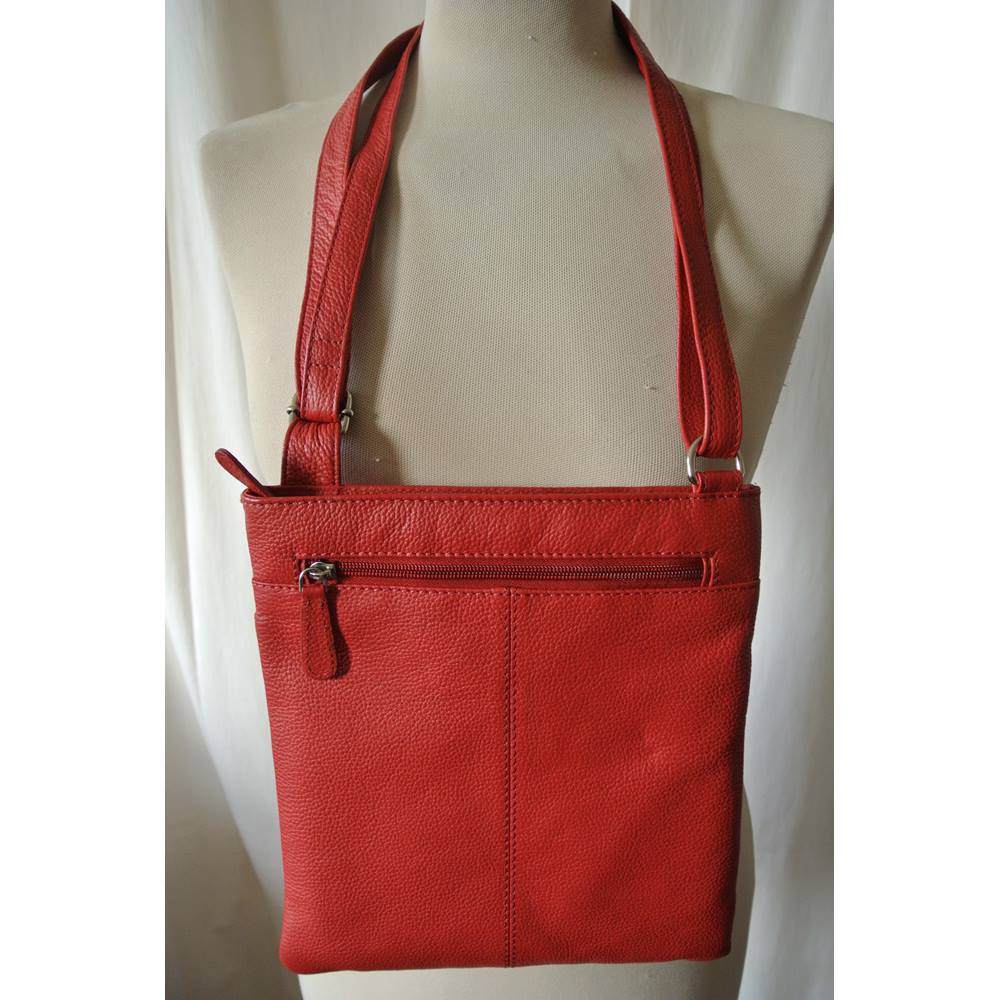 Red Leather Messanger Bag Lloyd Baker - Size: M - Red - Messenger bag ...