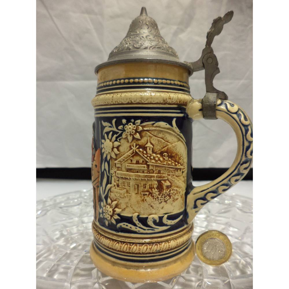pewter beer stein with lid
