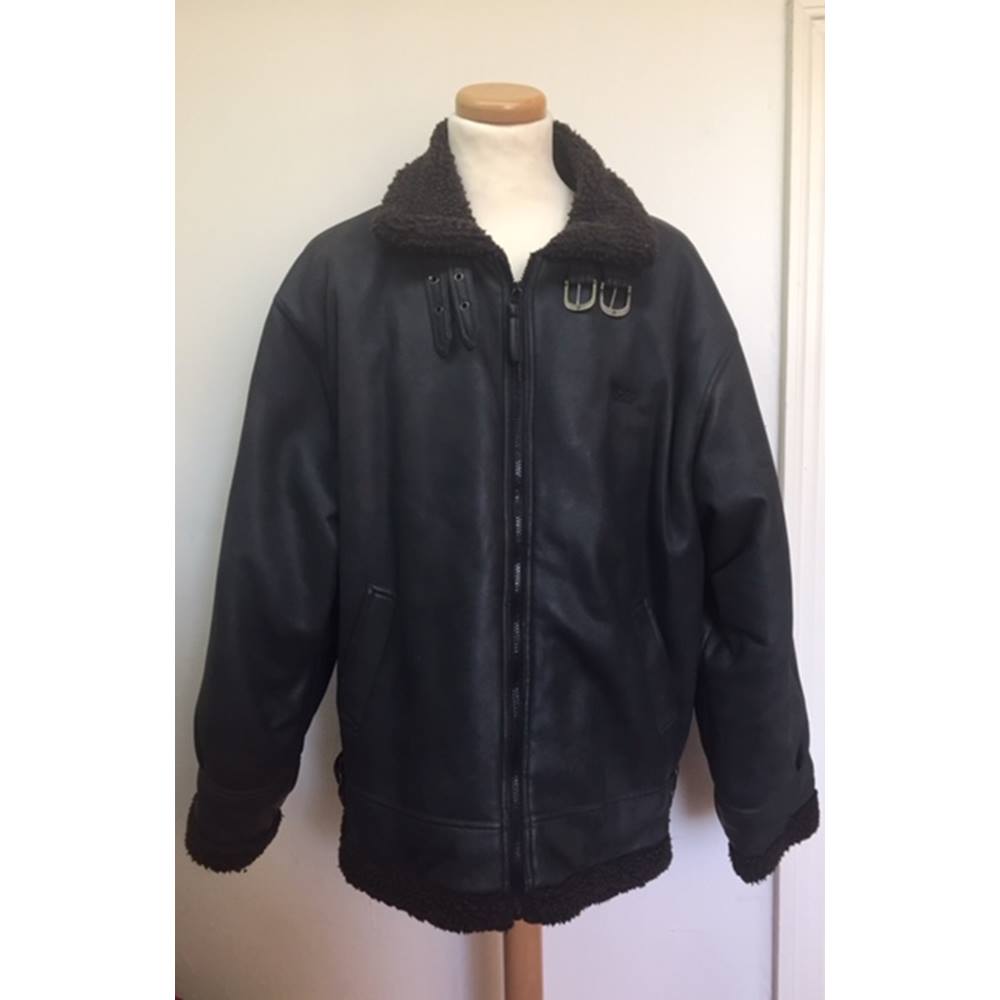 Hugo Boss Leather Bomber Jacket Black Size: L | Oxfam GB | Oxfam’s ...