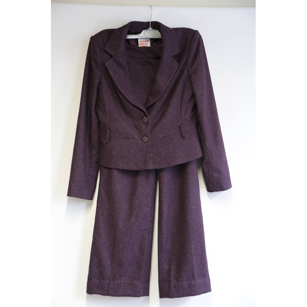Women's size 12 Debenhams purple wool trouser suit Debenhams - Size: 12 ...