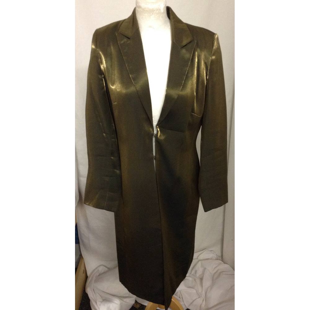 womens gold trouser suit
