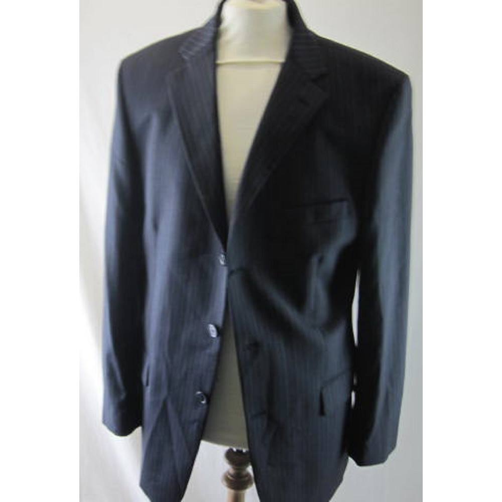 Jaeger Blue Striped 2 Piece Suit Jaeger - Size: L - Blue | Oxfam GB ...