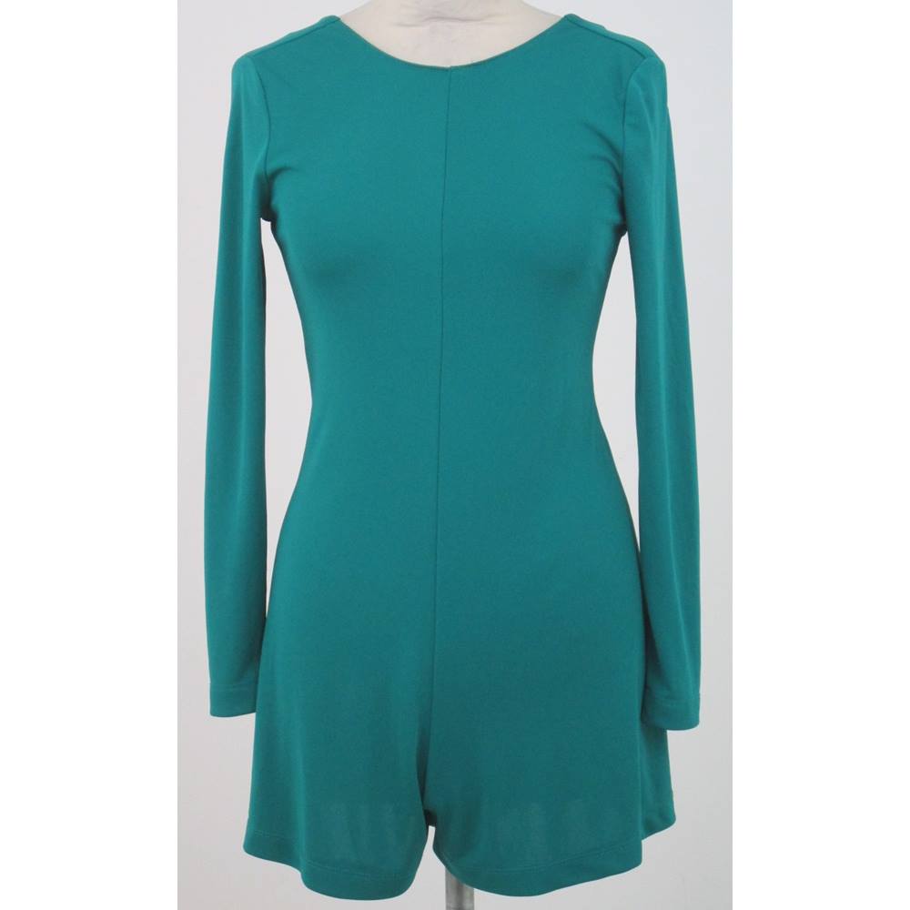 zara green playsuit