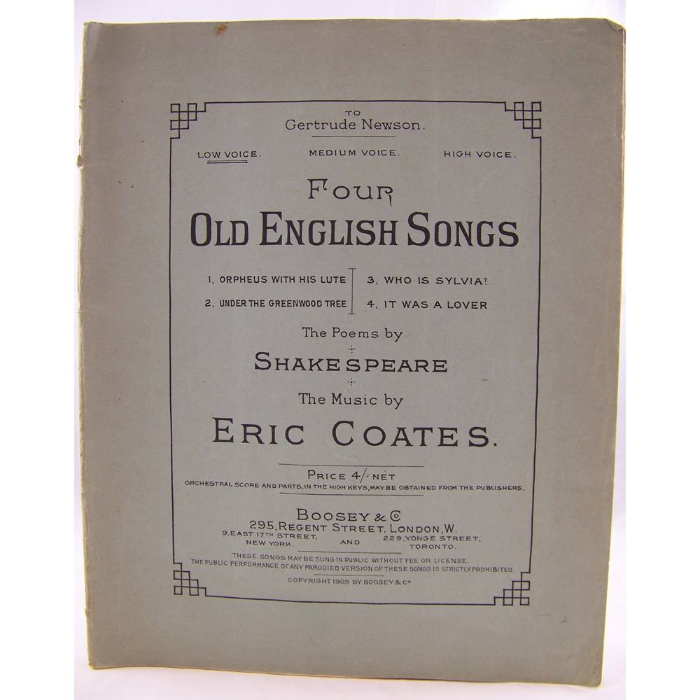 Old English Songs List