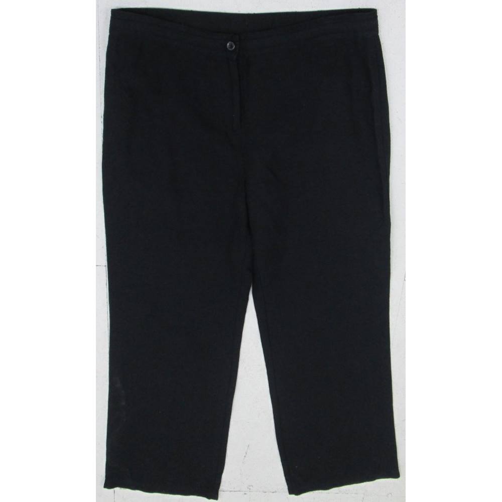 East Size 14 Black Linen Trousers | Oxfam GB | Oxfam’s Online Shop