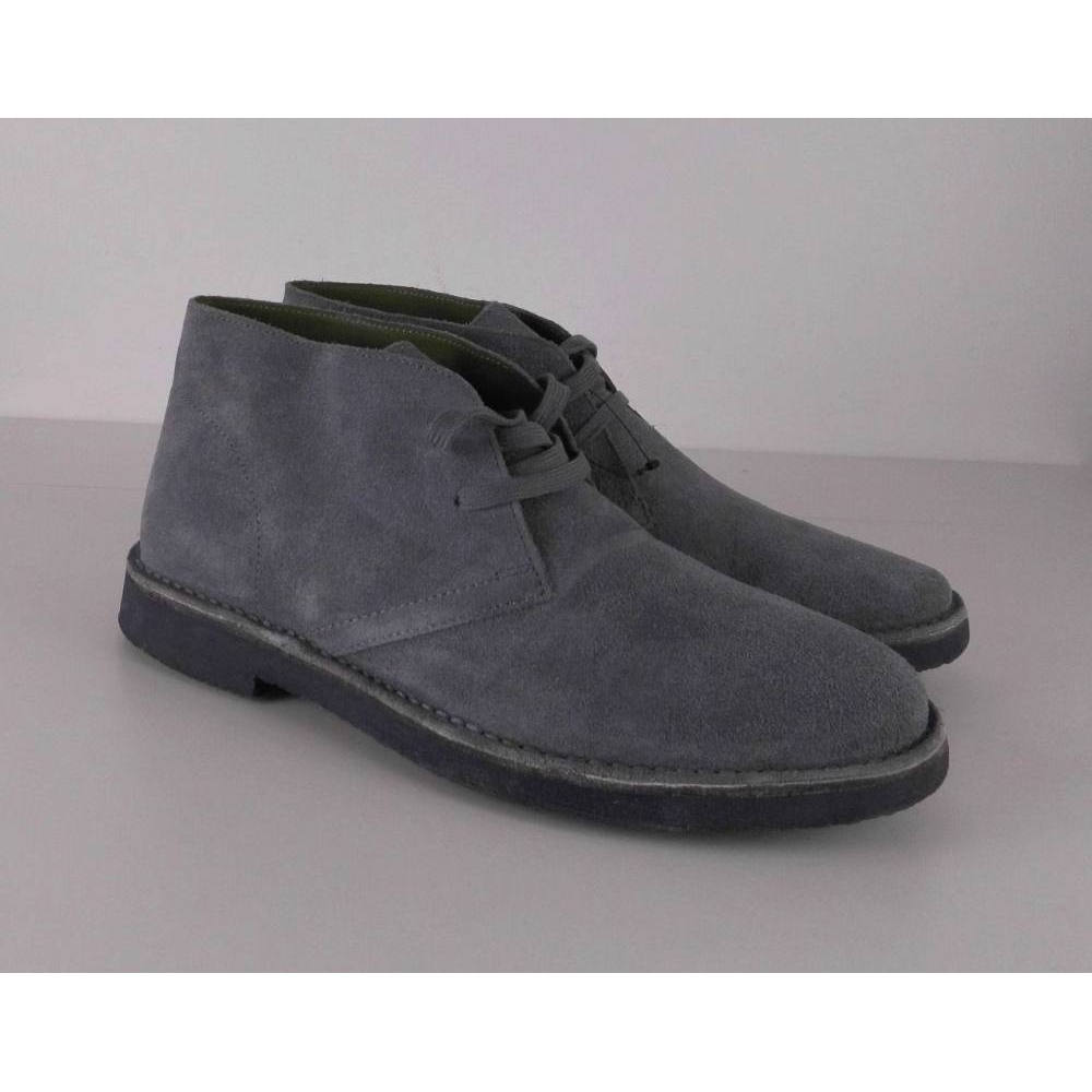 M&S Marks & Spencer Suede Desert Boots Silver Grey Size: 8.5 | Oxfam GB ...