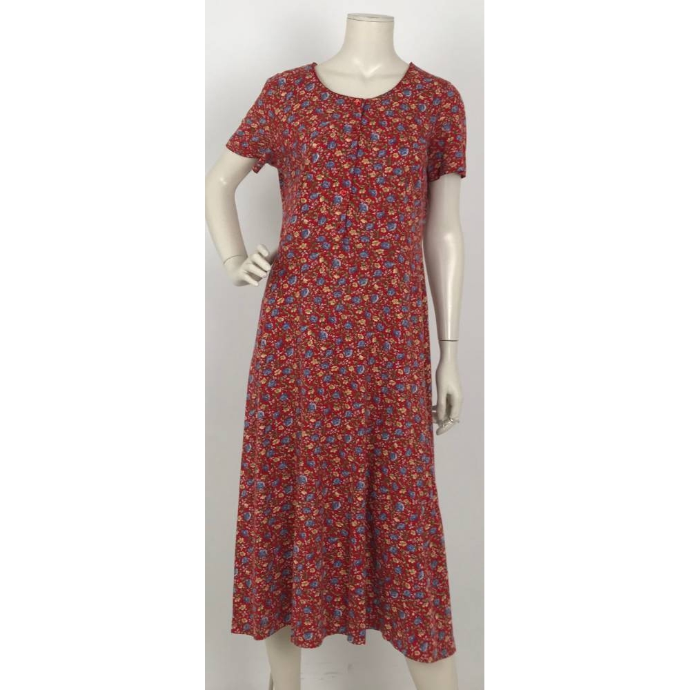 Laura Ashley Midi Dress Red Floral Size: 16 | Oxfam GB | Oxfam’s Online ...