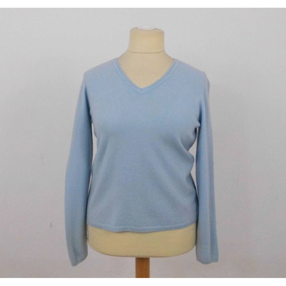 Jaeger Cashmere Jumper Porcelain Blue Size: L | Oxfam GB | Oxfam’s ...