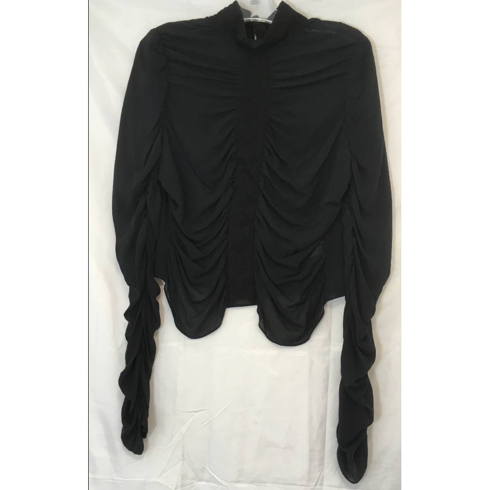 Linea Silk blouse Black Size: 16 | Oxfam GB | Oxfam’s Online Shop