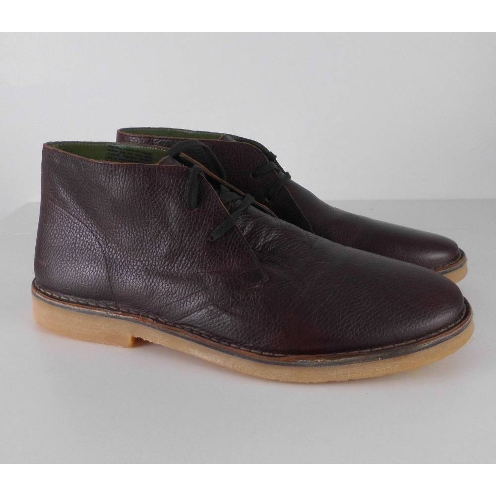 M&S Marks & Spencer Leather Desert Boots Brown Size: 7.5 | Oxfam GB ...