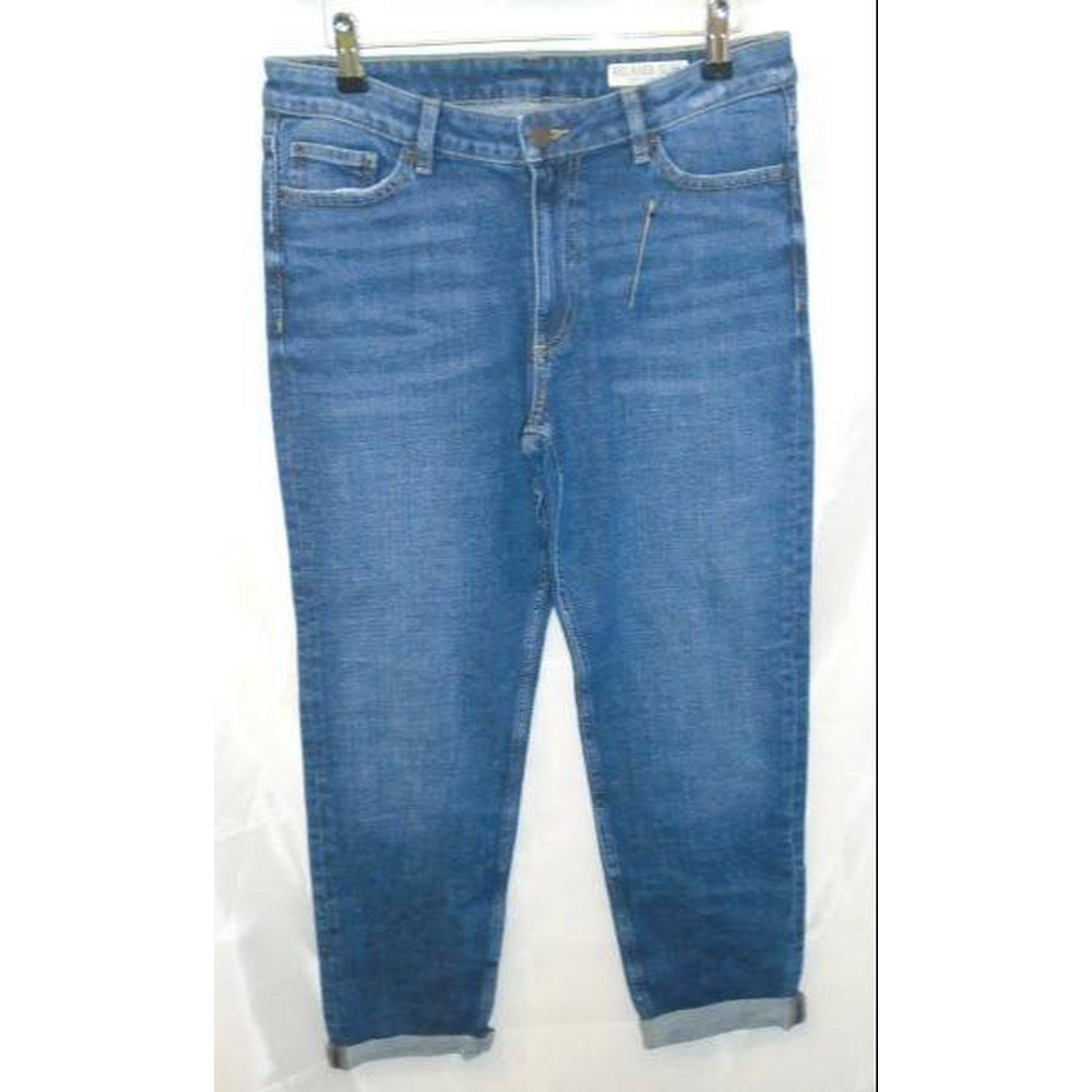 M&S Marks & Spencer Relaxed Slim Jeans Short Denim Size: 30
