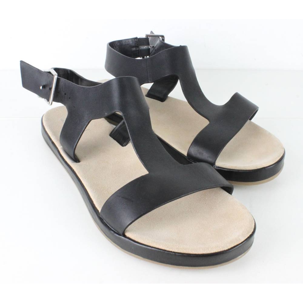 M&S Marks & Spencer Leather Sandals Black Size: 7.5 | Oxfam GB | Oxfam ...