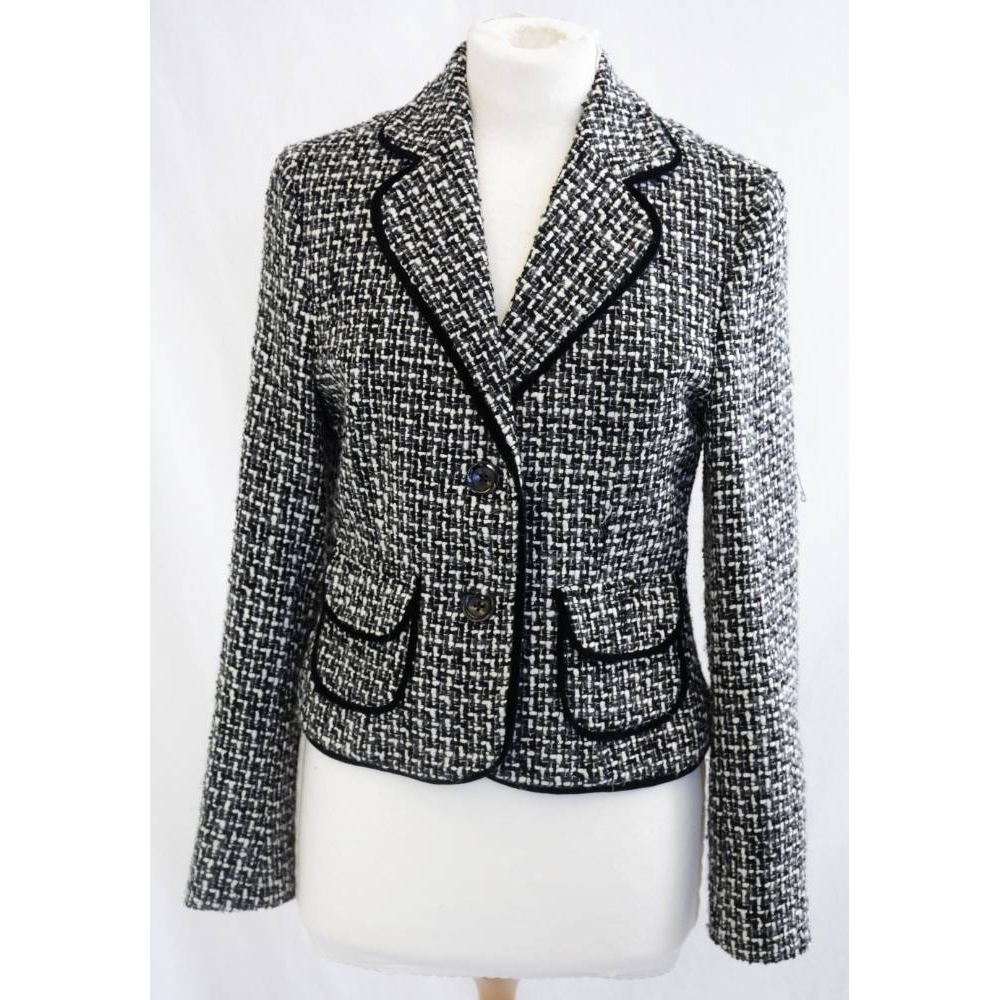 Next Tailoring Ladies' Smart Jacket Black and White Size: 12 | Oxfam GB ...