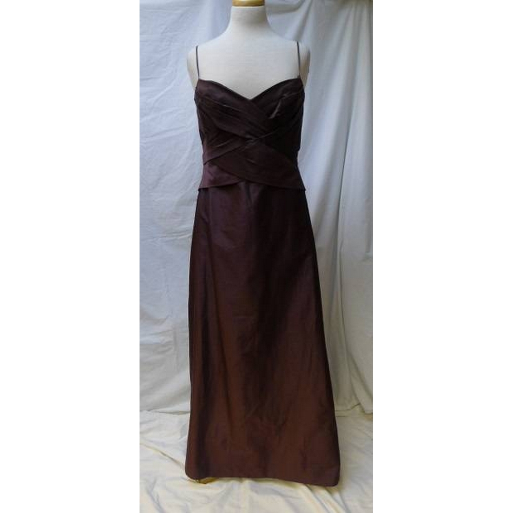 Monsoon Evening Dress Burgundy Size: 14 | Oxfam GB | Oxfam’s Online Shop