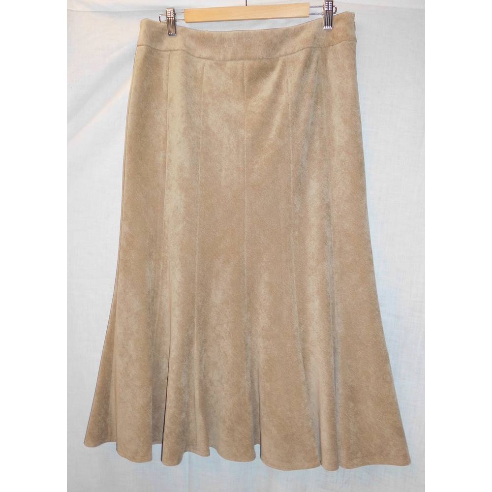 Viyella Knee Length Skirt Camel Size: 14 | Oxfam GB | Oxfam’s Online Shop