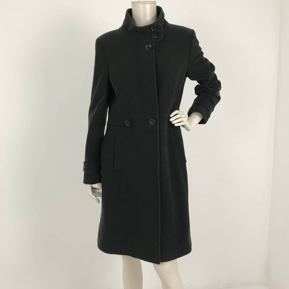 Laura Ashley Wool and Cashmere Blend Coat Khaki Size: 12 | Oxfam GB ...
