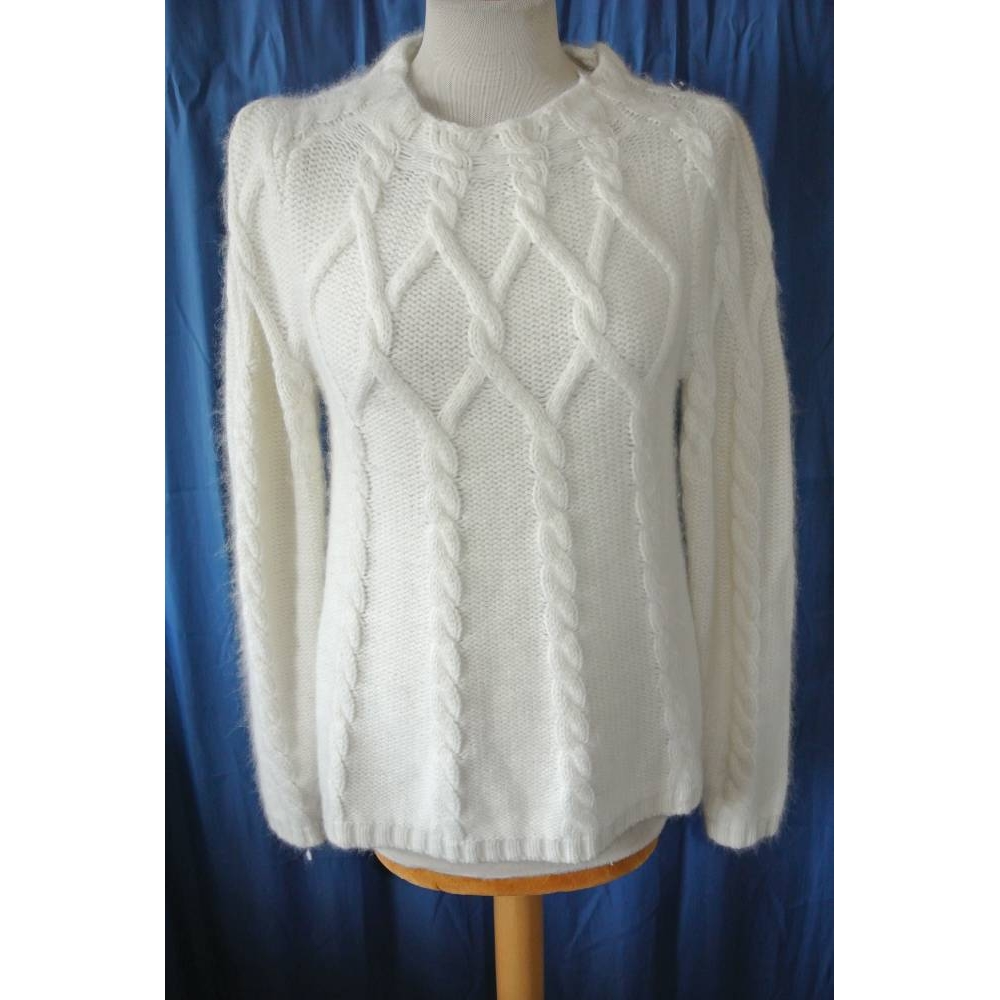 Gharani Strok wool mix Jumper White Size: 14 | Oxfam GB | Oxfam’s ...