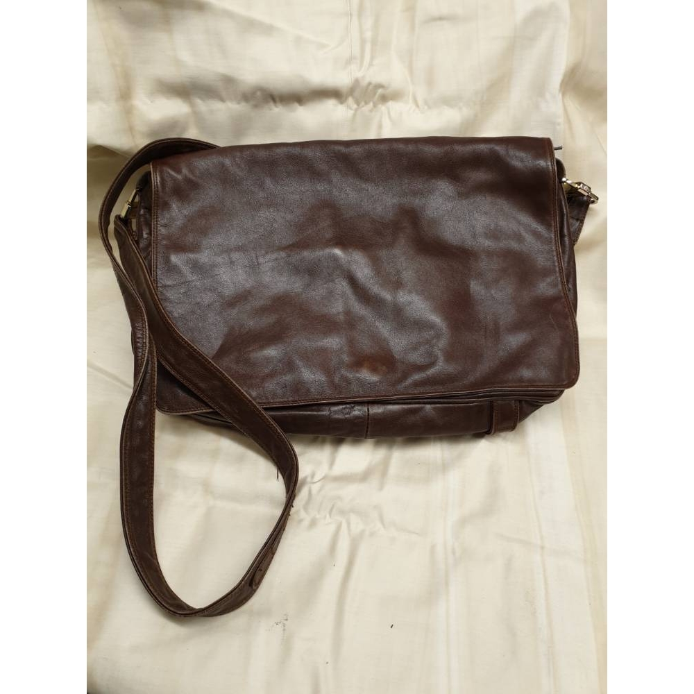 Brown leather cross body bag Soft leather handbag by Enny Brown Size: M ...