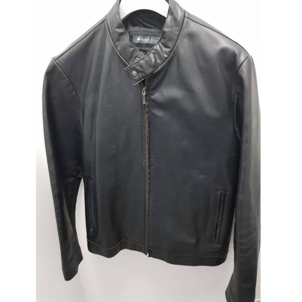 Whet Blu Leather Biker-Style Jacket Black Size: L | Oxfam GB | Oxfam’s ...