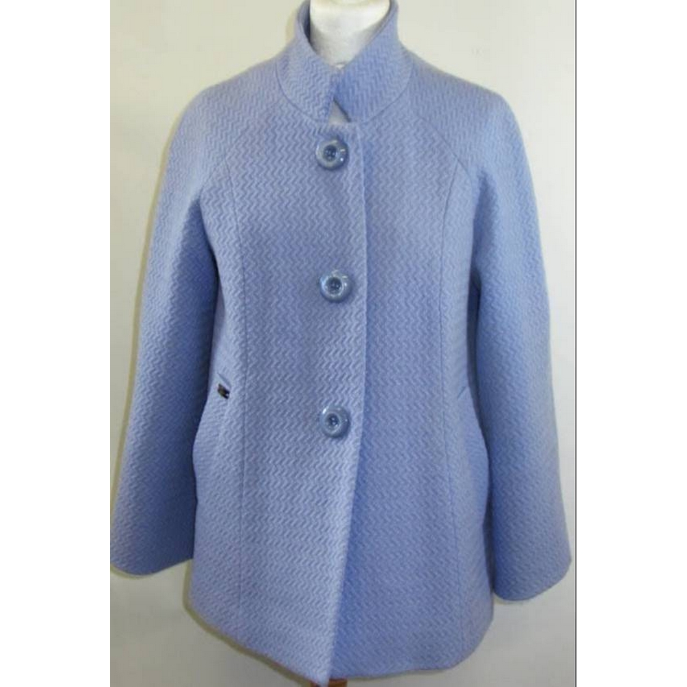 powder blue wool coat