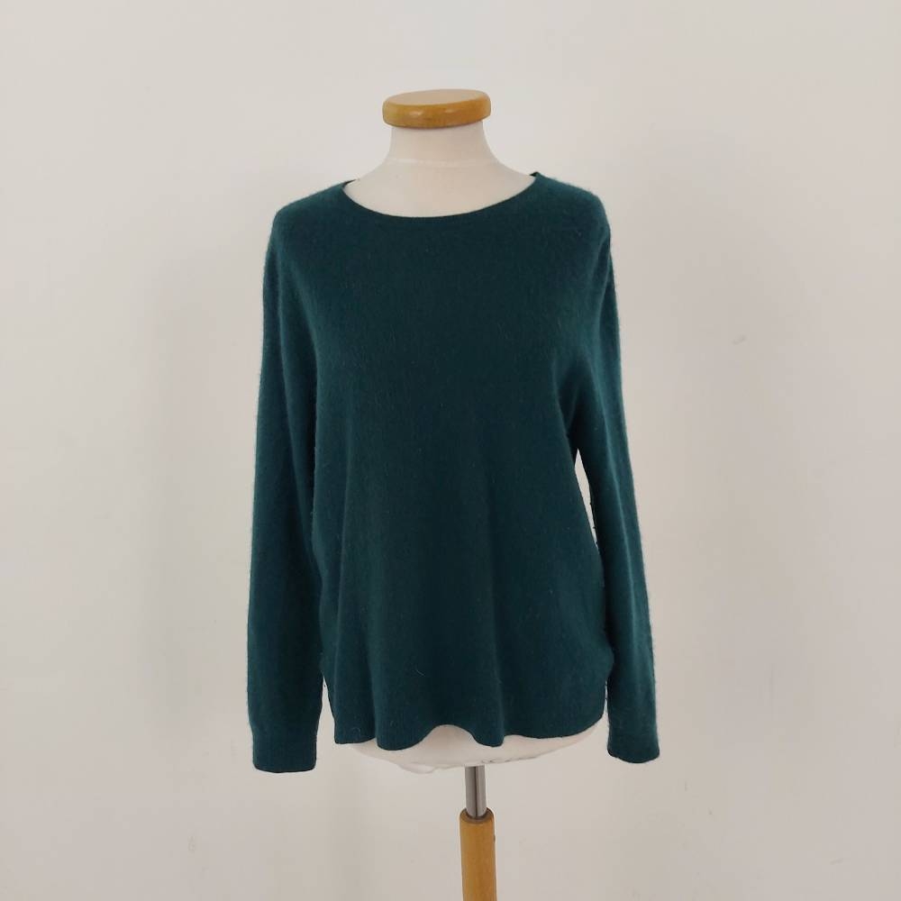 M&S Marks & Spencer Cashmere Jumper Bottle Green Size: 16 | Oxfam GB ...